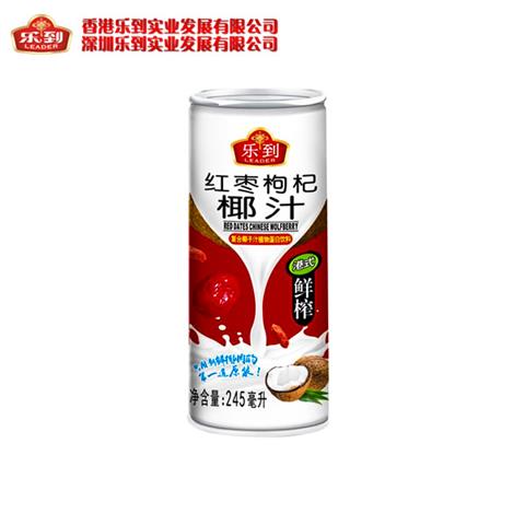 乐到红枣枸杞椰汁饮料1*12*245ml